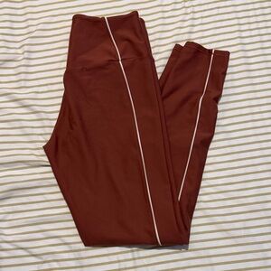 Abercrombie & Fitch Brown Leggings with White Stripe